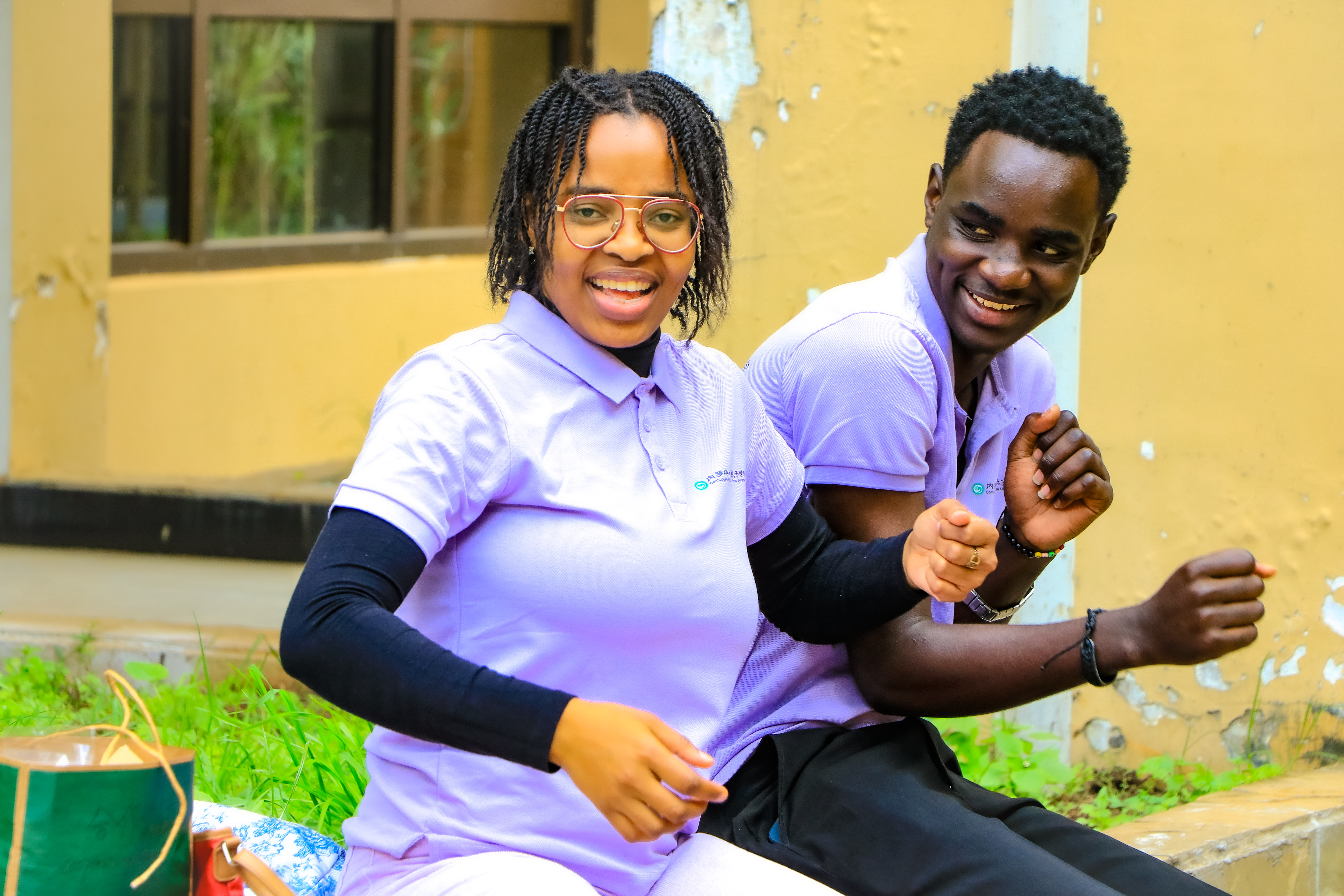 CIUoN student Volunteers sharing a light moment at the 20204 Open day.